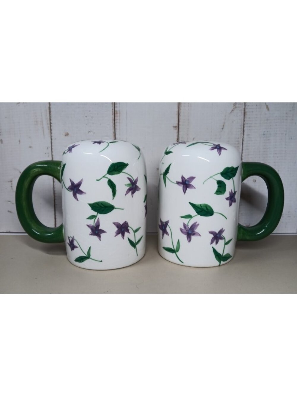 WAVERLY Garden Room Sweet Violets Salt & Pepper SHAKERS 3.5" Floral
